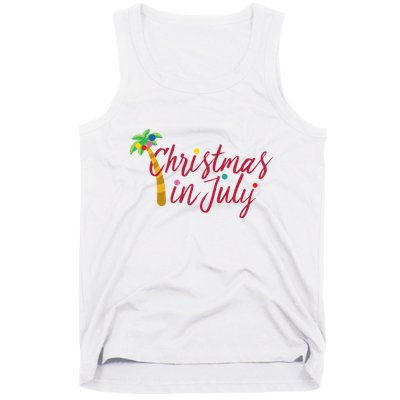 Christmas In July Palm Tree Tank Top