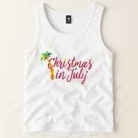 Christmas In July Palm Tree Tank Top