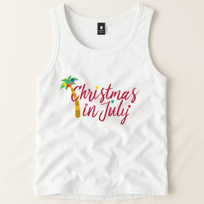 Christmas In July Palm Tree Tank Top