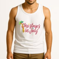Christmas In July Palm Tree Tank Top