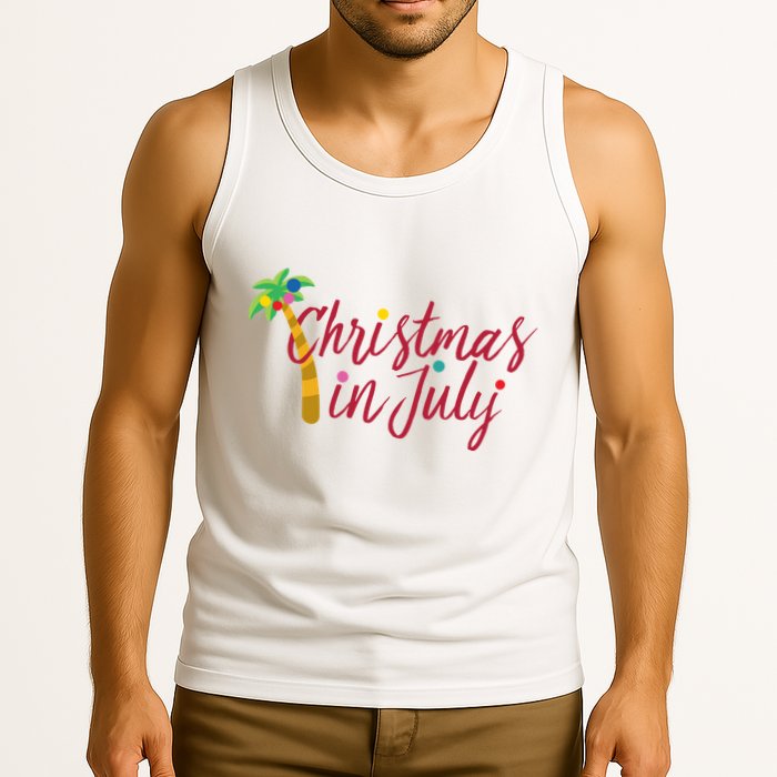 Christmas In July Palm Tree Tank Top