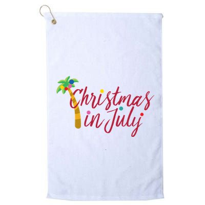 Christmas In July Palm Tree Golf Towel