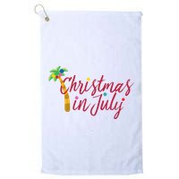 Christmas In July Palm Tree Golf Towel