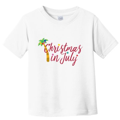 Christmas In July Palm Tree Toddler T-Shirt