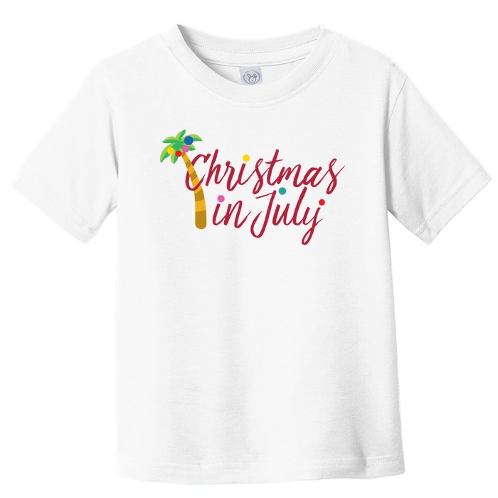 Christmas In July Palm Tree Toddler T-Shirt