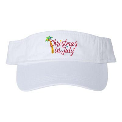 Christmas In July Palm Tree Valucap Bio-Washed Visor