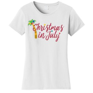 Christmas In July Palm Tree Women's T-Shirt