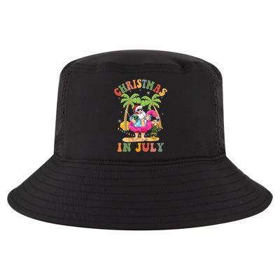 Christmas In July Funny Santa Summer Beach Vacation Cool Comfort Performance Bucket Hat