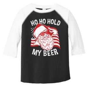 Christmas In July Santa Ho Ho Hold My Beer Drink Lover Toddler Fine Jersey T-Shirt