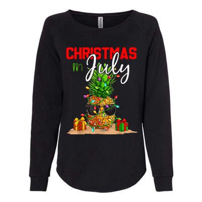 Christmas in July Santa Hat Summer Beach Vacation Xmas Womens California Wash Sweatshirt