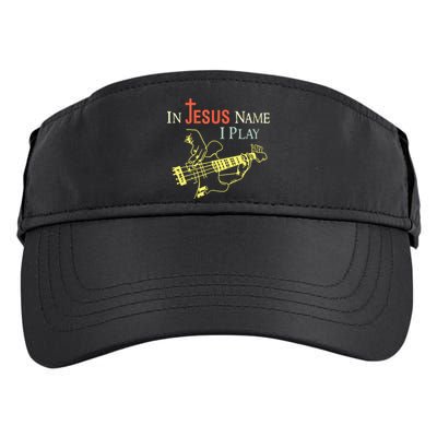 Christian In Jesus Name I Play Guitar Adult Drive Performance Visor