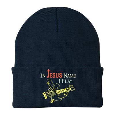 Christian In Jesus Name I Play Guitar Knit Cap Winter Beanie