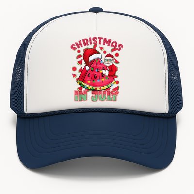 Christmas In July Watermelon Xmas Tree Summer Men Women Kids Trucker Hat