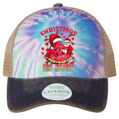 Christmas In July Watermelon Xmas Tree Summer Men Women Kids Legacy Tie Dye Trucker Hat