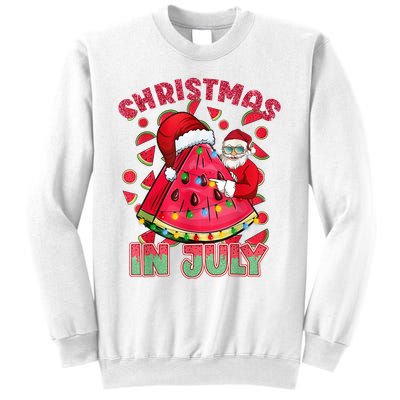 Christmas In July Watermelon Xmas Tree Summer Men Women Kids Sweatshirt