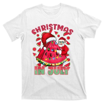 Christmas In July Watermelon Xmas Tree Summer Men Women Kids T-Shirt