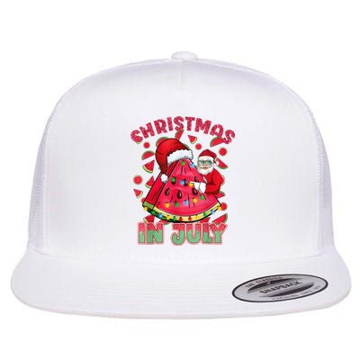 Christmas In July Watermelon Xmas Tree Summer Men Women Kids Flat Bill Trucker Hat