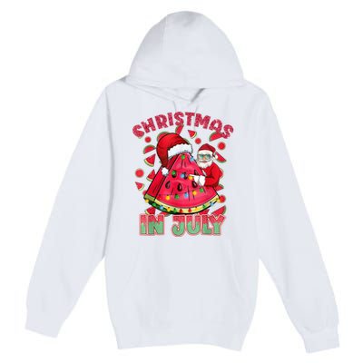 Christmas In July Watermelon Xmas Tree Summer Men Women Kids Premium Pullover Hoodie