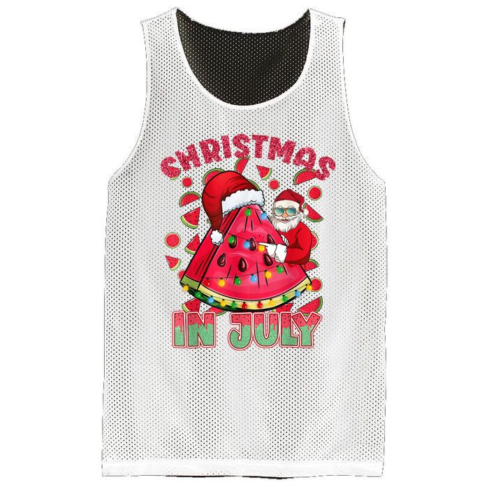 Christmas In July Watermelon Xmas Tree Summer Men Women Kids Mesh Reversible Basketball Jersey Tank