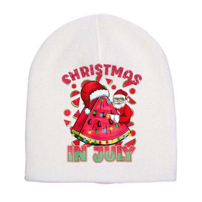 Christmas In July Watermelon Xmas Tree Summer Men Women Kids Short Acrylic Beanie