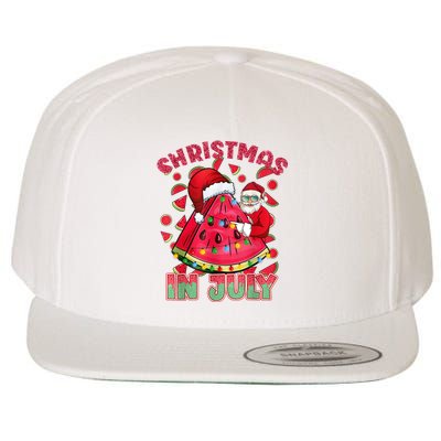 Christmas In July Watermelon Xmas Tree Summer Men Women Kids Wool Snapback Cap