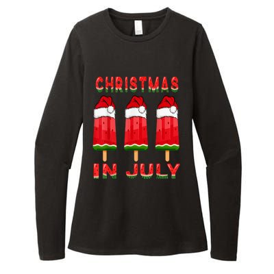 Christmas In July Watermelon Ice Pops Fun Christmas In July Womens CVC Long Sleeve Shirt