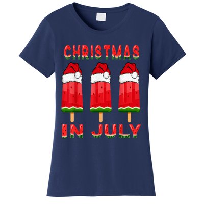 Christmas In July Watermelon Ice Pops Fun Christmas In July Women's T-Shirt