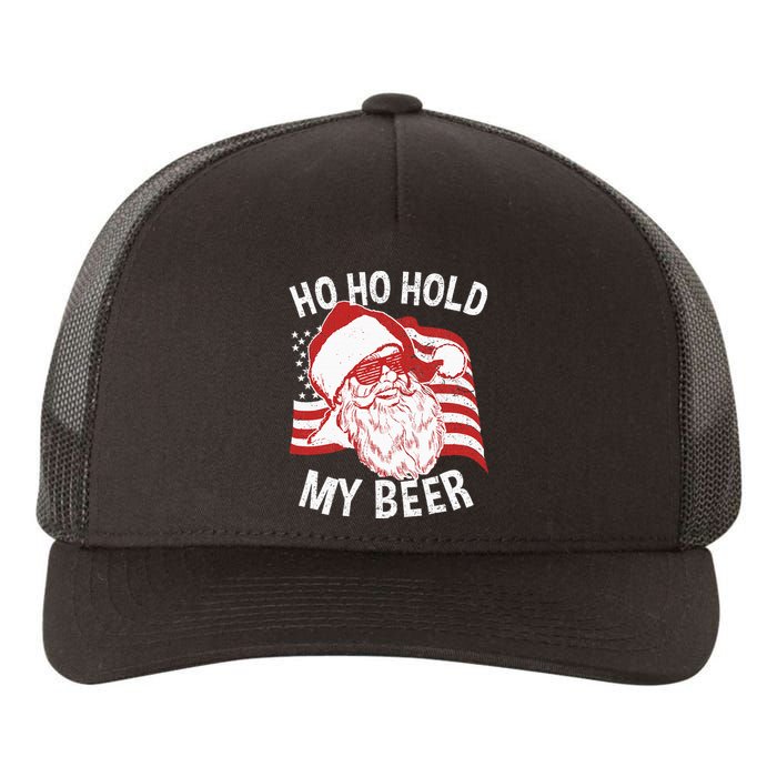 Christmas In July Santa Ho Ho Hold My Beer Yupoong Adult 5-Panel Trucker Hat