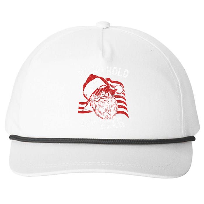 Christmas In July Santa Ho Ho Hold My Beer Snapback Five-Panel Rope Hat