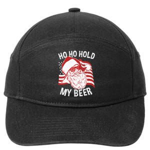 Christmas In July Santa Ho Ho Hold My Beer 7-Panel Snapback Hat