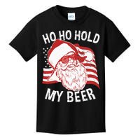 Christmas In July Santa Ho Ho Hold My Beer Kids T-Shirt