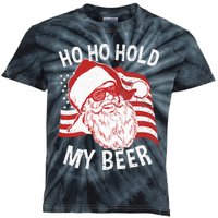 Christmas In July Santa Ho Ho Hold My Beer Kids Tie-Dye T-Shirt