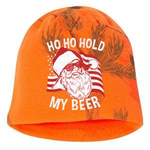 Christmas In July Santa Ho Ho Hold My Beer Kati - Camo Knit Beanie