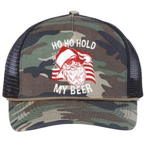 Christmas In July Santa Ho Ho Hold My Beer Retro Rope Trucker Hat Cap