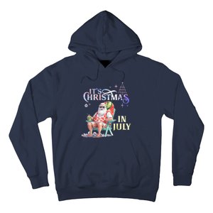 Christmas In July Santa Beach Summer Float Xmas Funny Hoodie