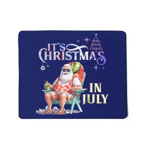 Christmas In July Santa Beach Summer Float Xmas Funny Mousepad