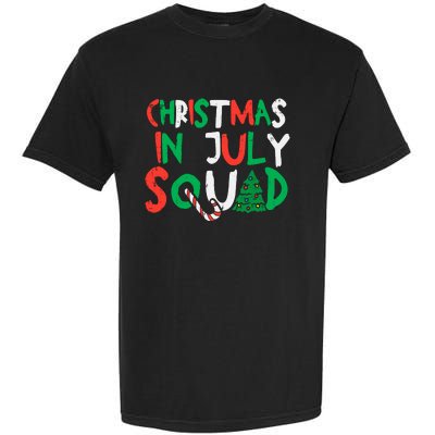 Christmas In July Squad Funny Summer Xmas Garment-Dyed Heavyweight T-Shirt