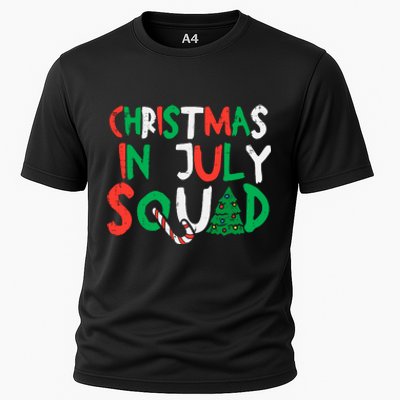 Christmas In July Squad Funny Summer Xmas Cooling Performance Crew T-Shirt