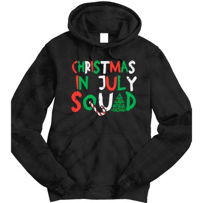 Christmas In July Squad Funny Summer Xmas Tie Dye Hoodie