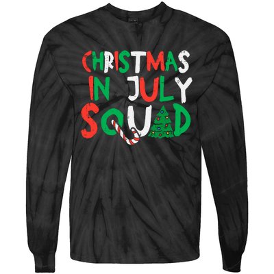 Christmas In July Squad Funny Summer Xmas Tie-Dye Long Sleeve Shirt