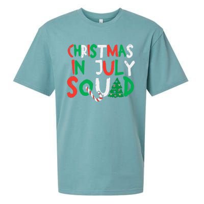 Christmas In July Squad Funny Summer Xmas Sueded Cloud Jersey T-Shirt