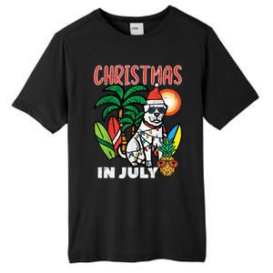 Christmas In July Dog Lover Beach Xmas Summer Tall Fusion ChromaSoft Performance T-Shirt