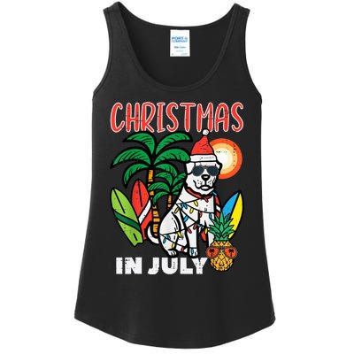 Christmas In July Dog Lover Beach Xmas Summer Ladies Essential Tank