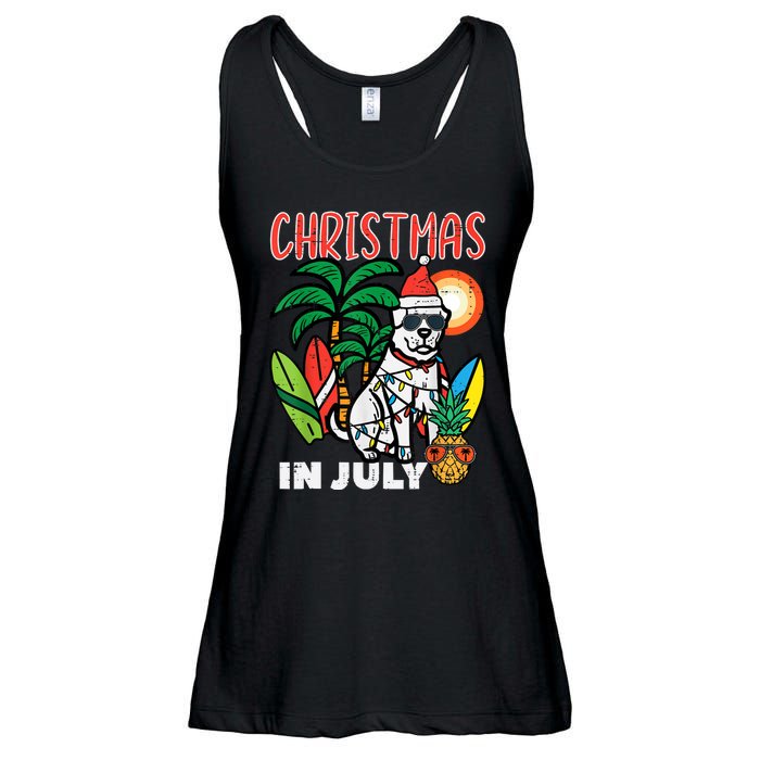 Christmas In July Dog Lover Beach Xmas Summer Ladies Essential Flowy Tank