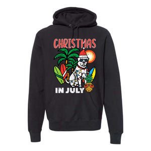 Christmas In July Dog Lover Beach Xmas Summer Premium Hoodie