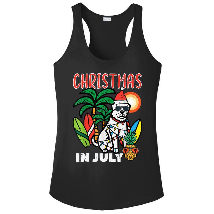 Christmas In July Dog Lover Beach Xmas Summer Ladies PosiCharge Competitor Racerback Tank