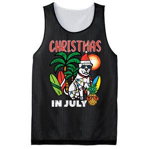 Christmas In July Dog Lover Beach Xmas Summer Mesh Reversible Basketball Jersey Tank