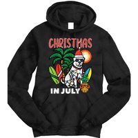 Christmas In July Dog Lover Beach Xmas Summer Tie Dye Hoodie