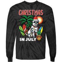 Christmas In July Dog Lover Beach Xmas Summer Tie-Dye Long Sleeve Shirt