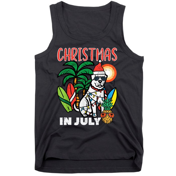 Christmas In July Dog Lover Beach Xmas Summer Tank Top